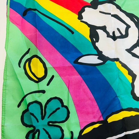 Snoopy St. Patrick's Day Vintage Rainbow Pot of Gold Shamrock Flag 41" x 29" - Picture 7 of 14